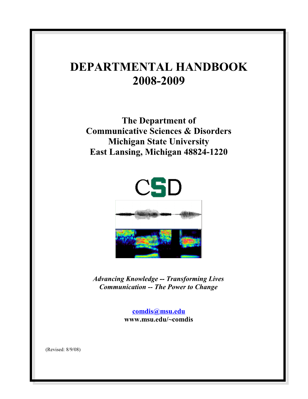 Departmental Handbook