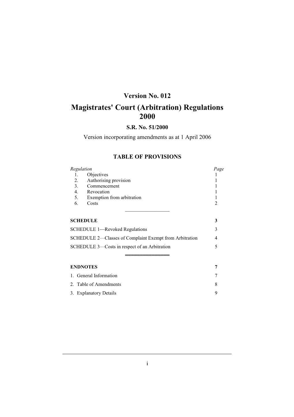 Magistrates' Court (Arbitration) Regulations 2000