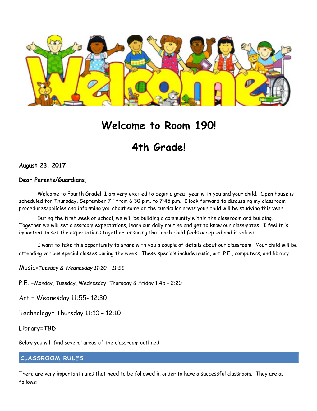 Welcome to Room 190!