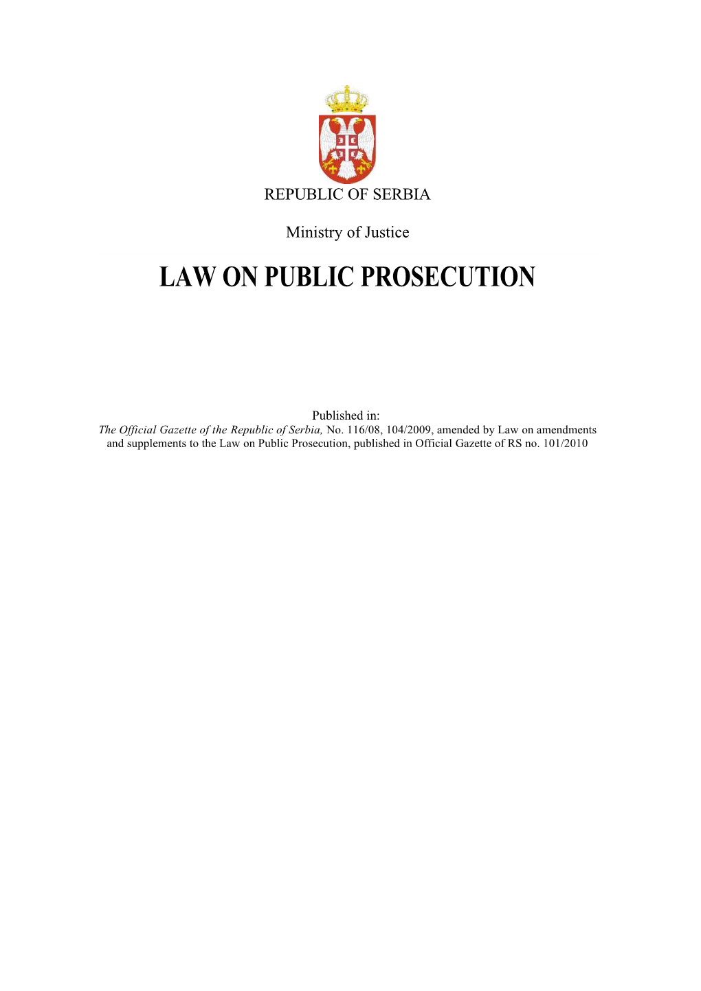 Law on Public Prosecution