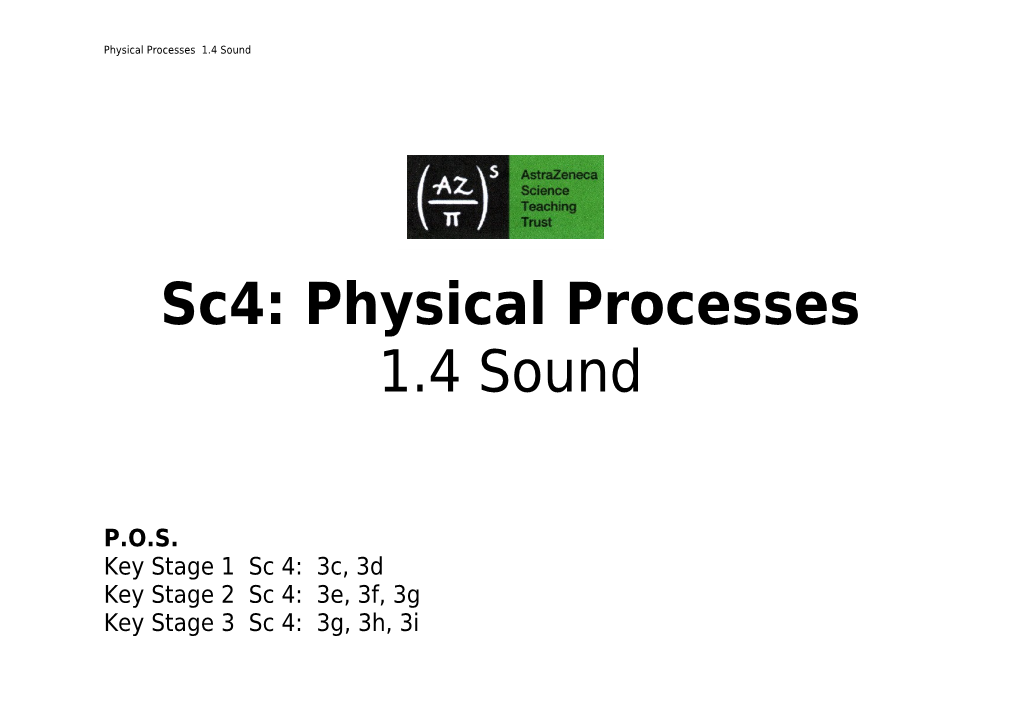 Sc4: Physical Processes