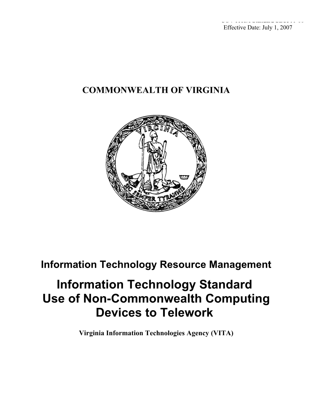 Information Technology Security Management Standarditrm Standard SEC501-01