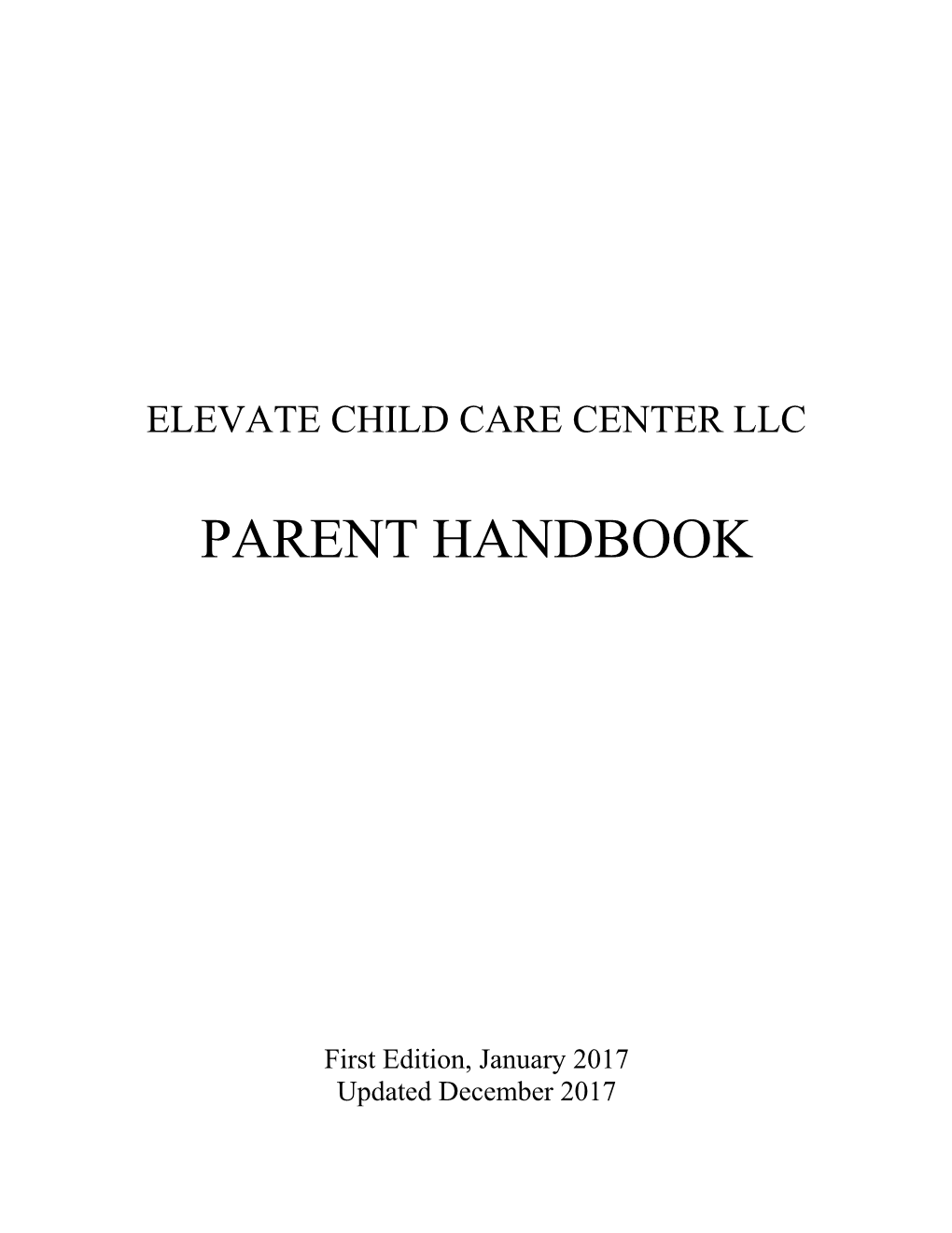 Elevate Child Care Center Llc