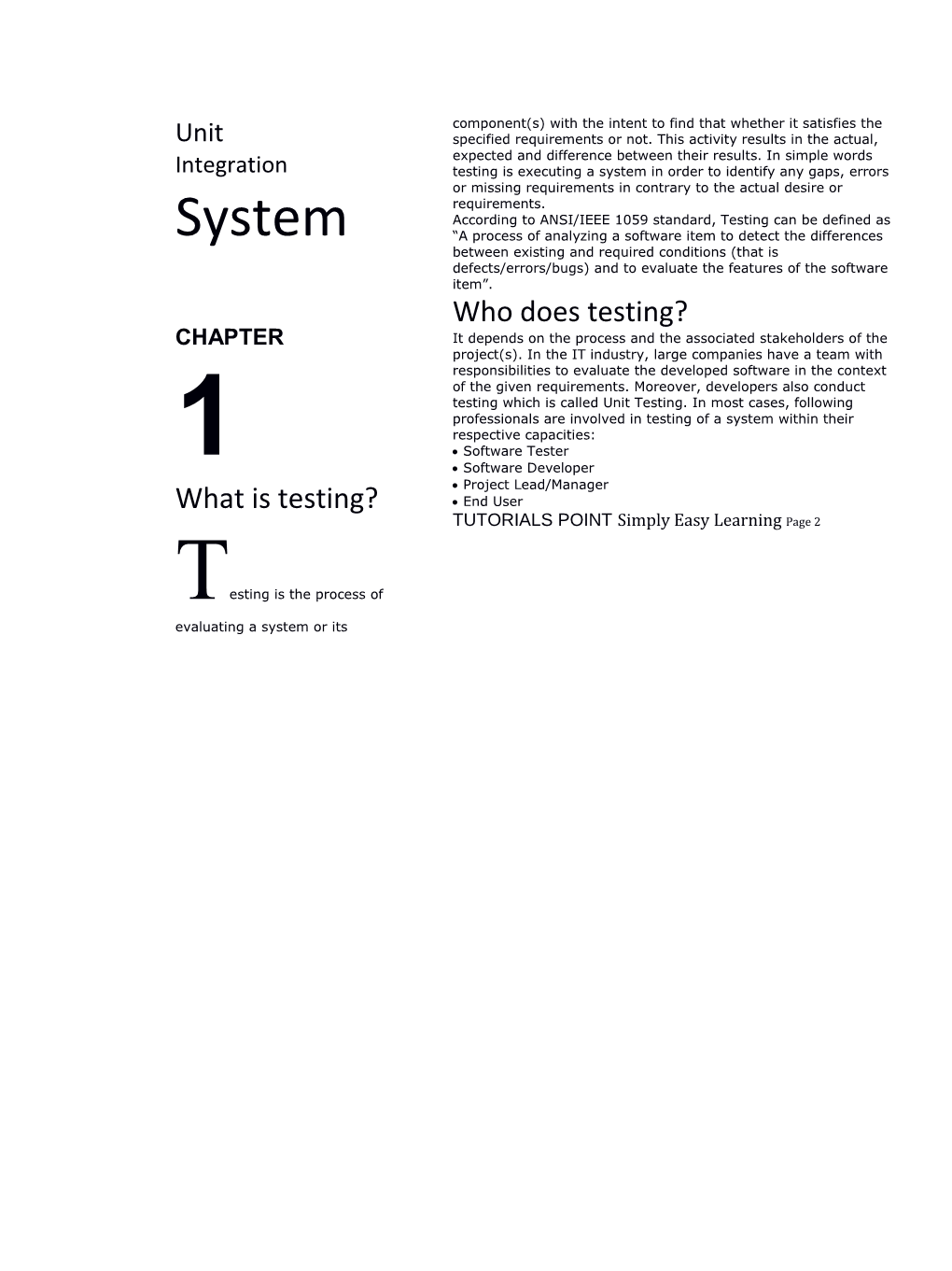 What Is Testing?