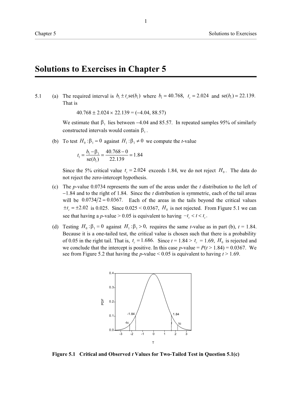 Solutions to Exercises in Chapter 5