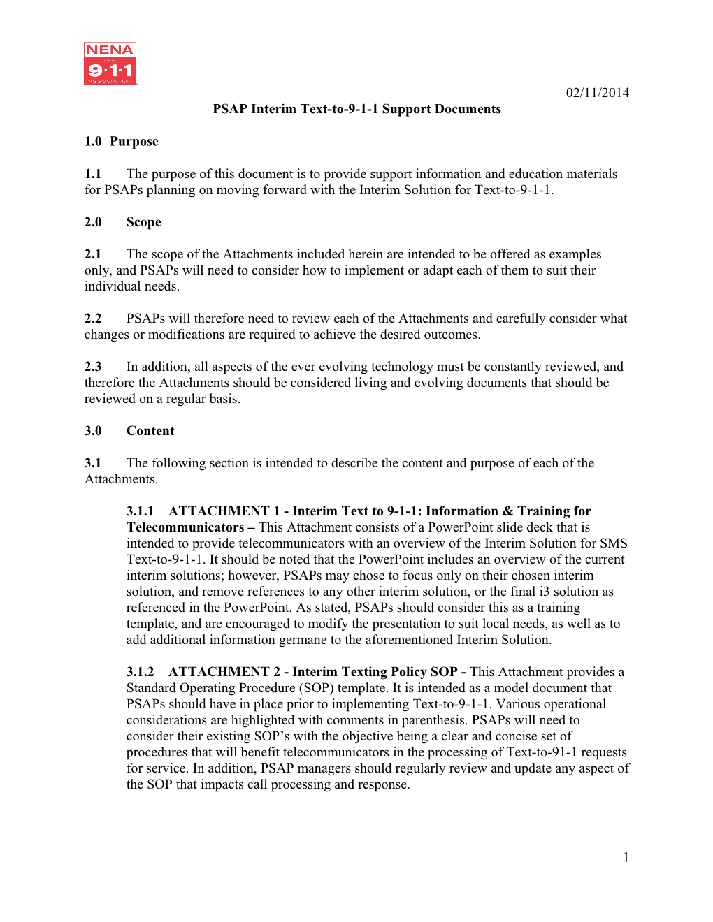 PSAP Interim Text-To-9-1-1 Support Documents