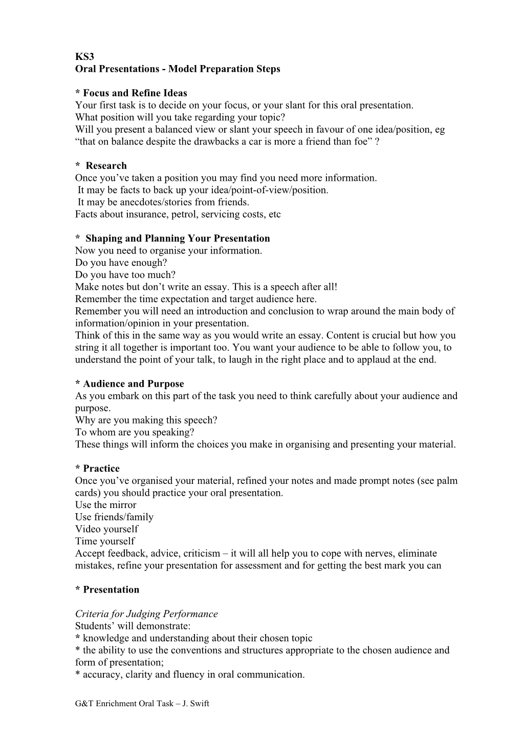 Oral Expression - Model Preparation Steps