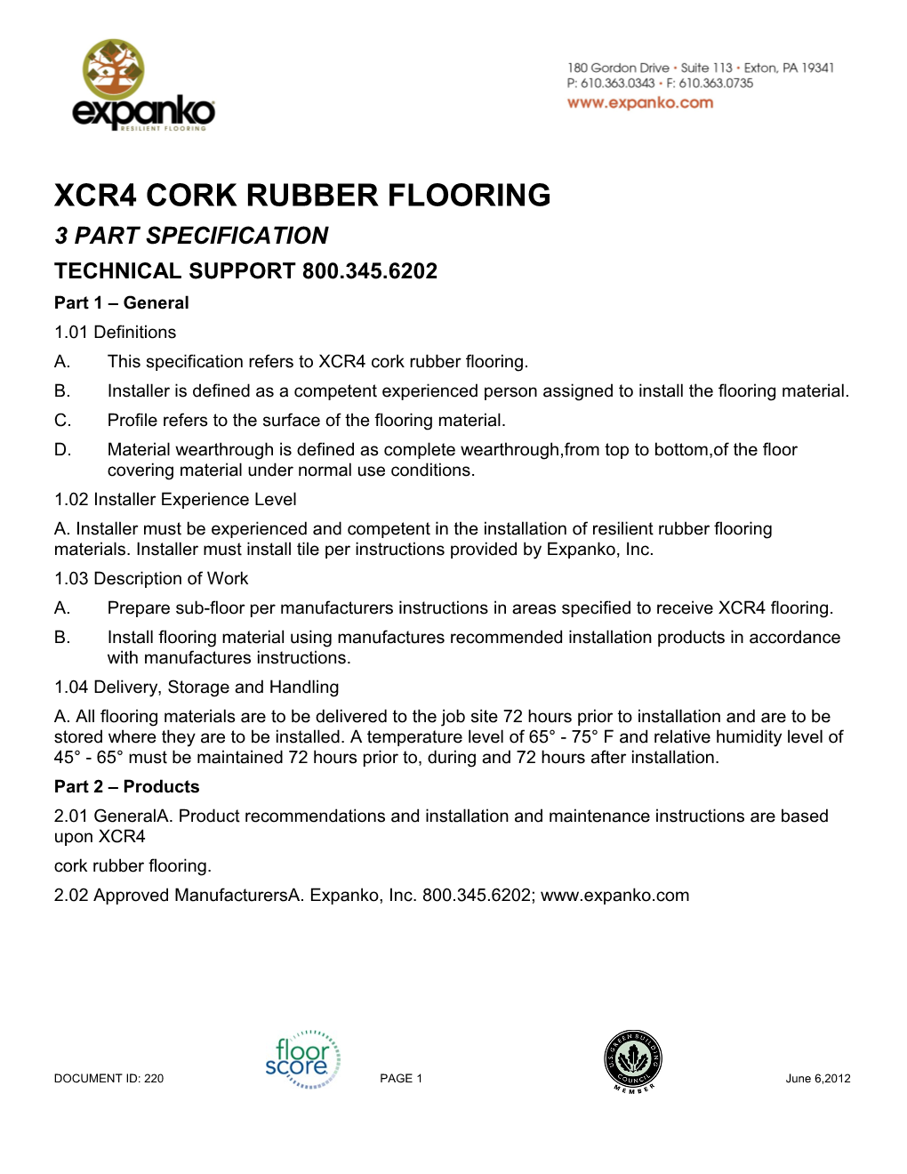 Xcr4 Cork Rubber Flooring