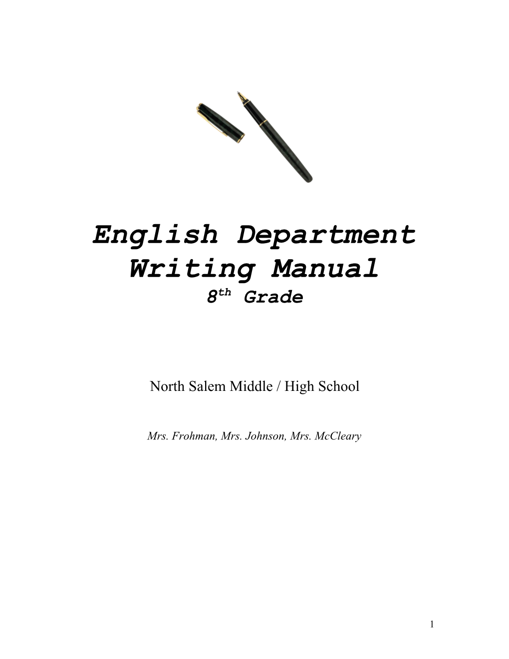 English Department Writing Manual