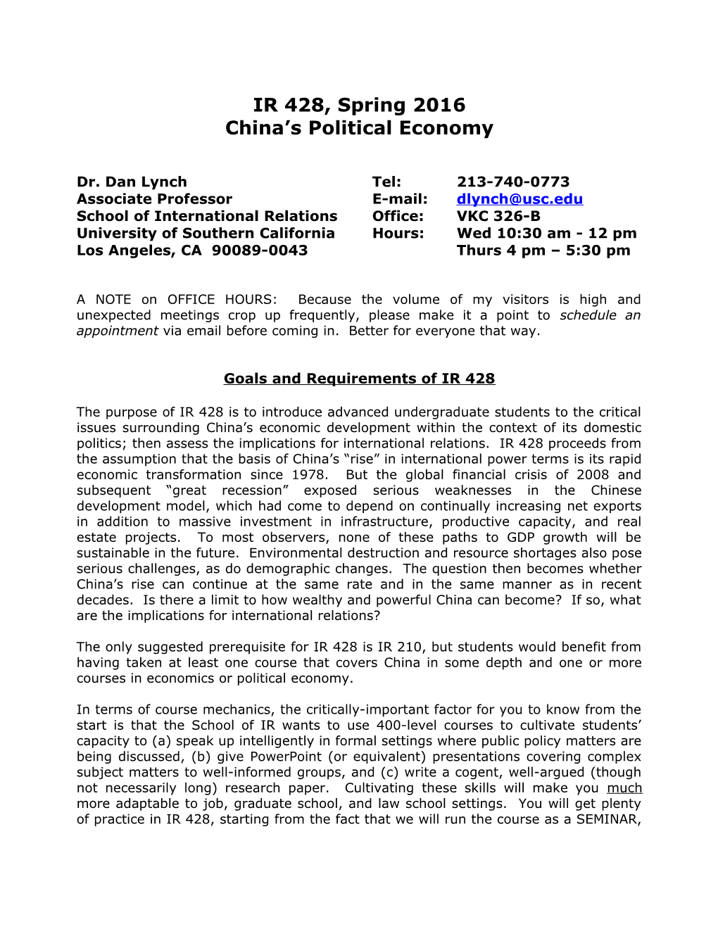 China S Political Economy