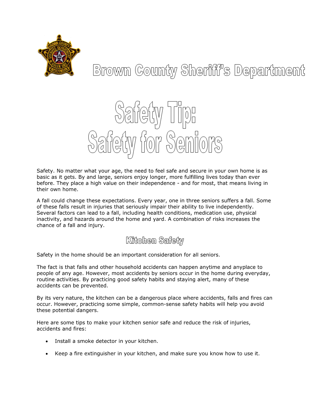 Safety in the Home Should Be an Important Consideration for All Seniors