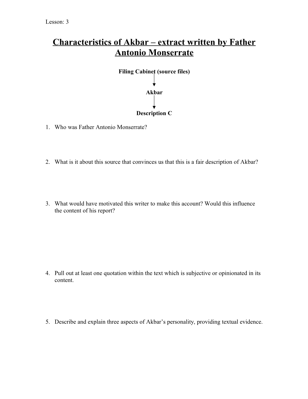Characteristics of Akbar Extract Written by Father Antonio Monserrate