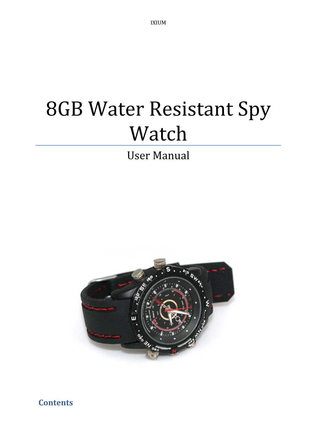 8GB Water Resistant Spy Watch