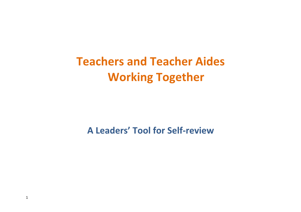 A Leaders' Tool for Self-Review