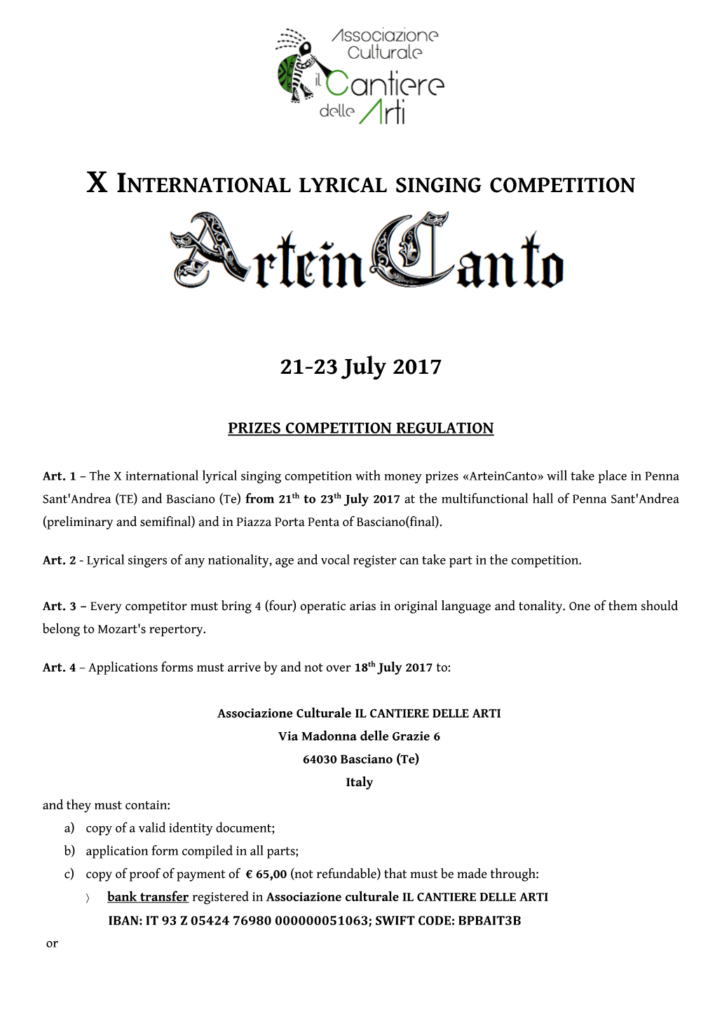 X International Lyrical Singing Competition