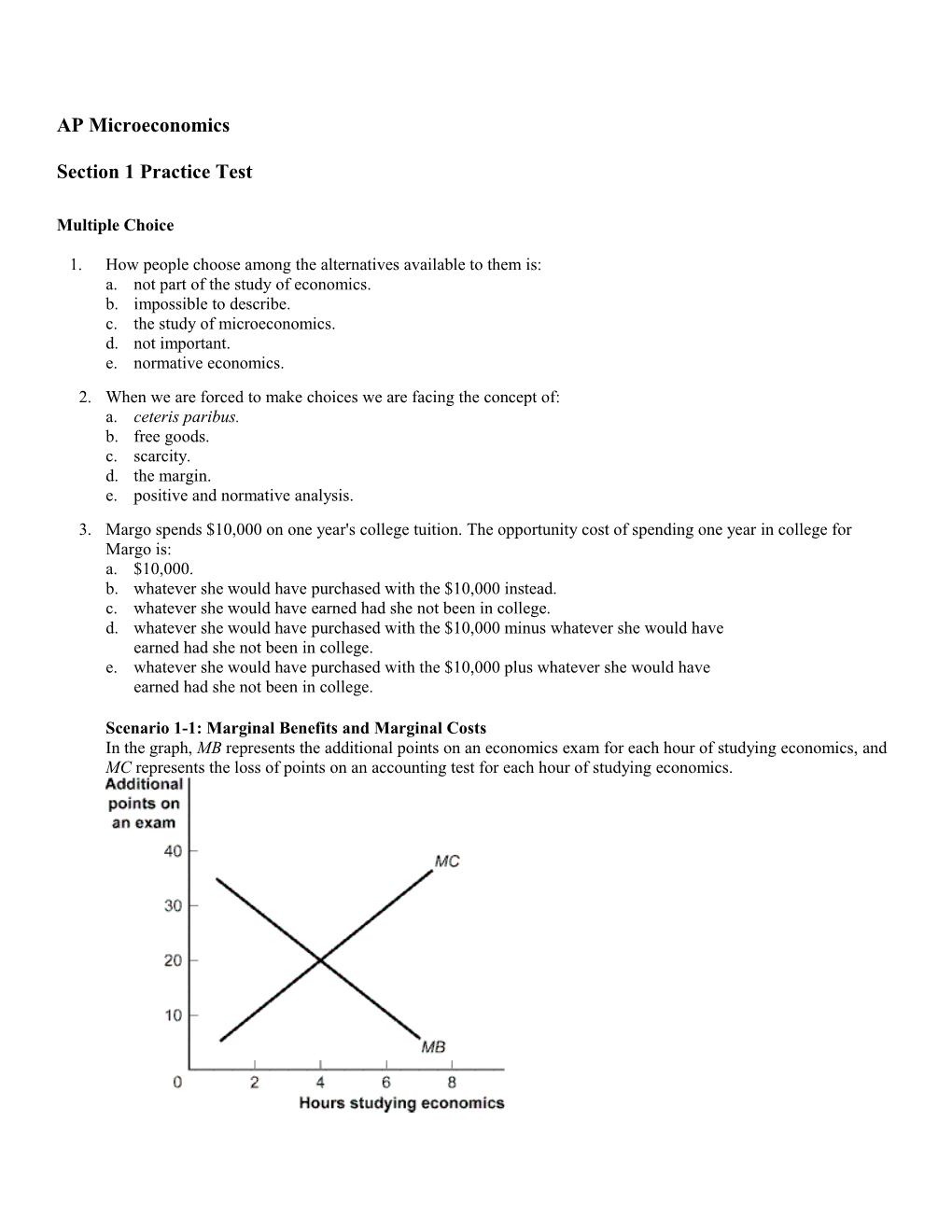 Section 1 Practice Test