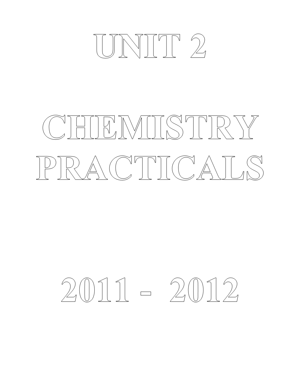Chemistry Practicals
