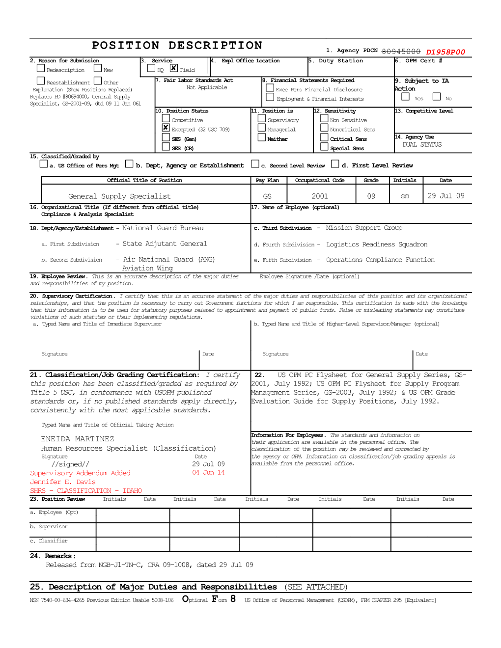 This Position Is Located in the Operations Compliance Function, Logistics Readiness Squadron