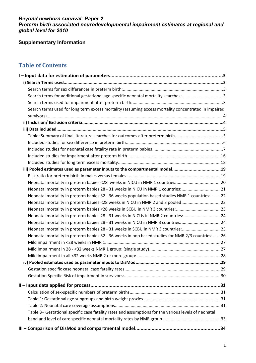 Beyond Newborn Survival: Paper 2