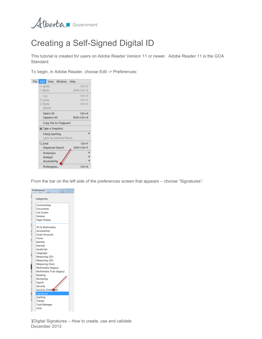 Creating a Self-Signed Digital ID