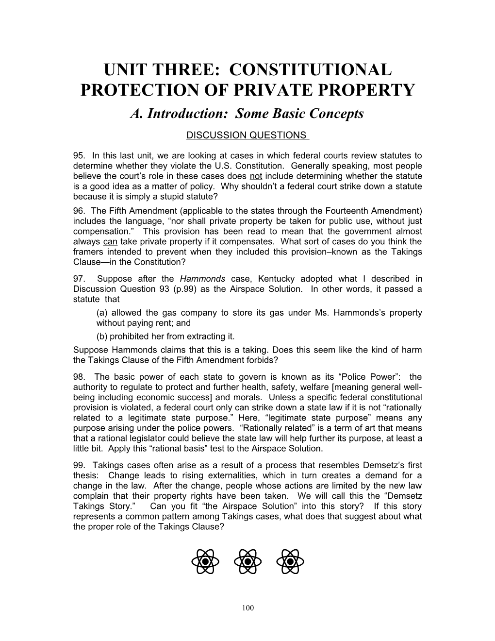 Unit Three: Constitutional Protection of Property
