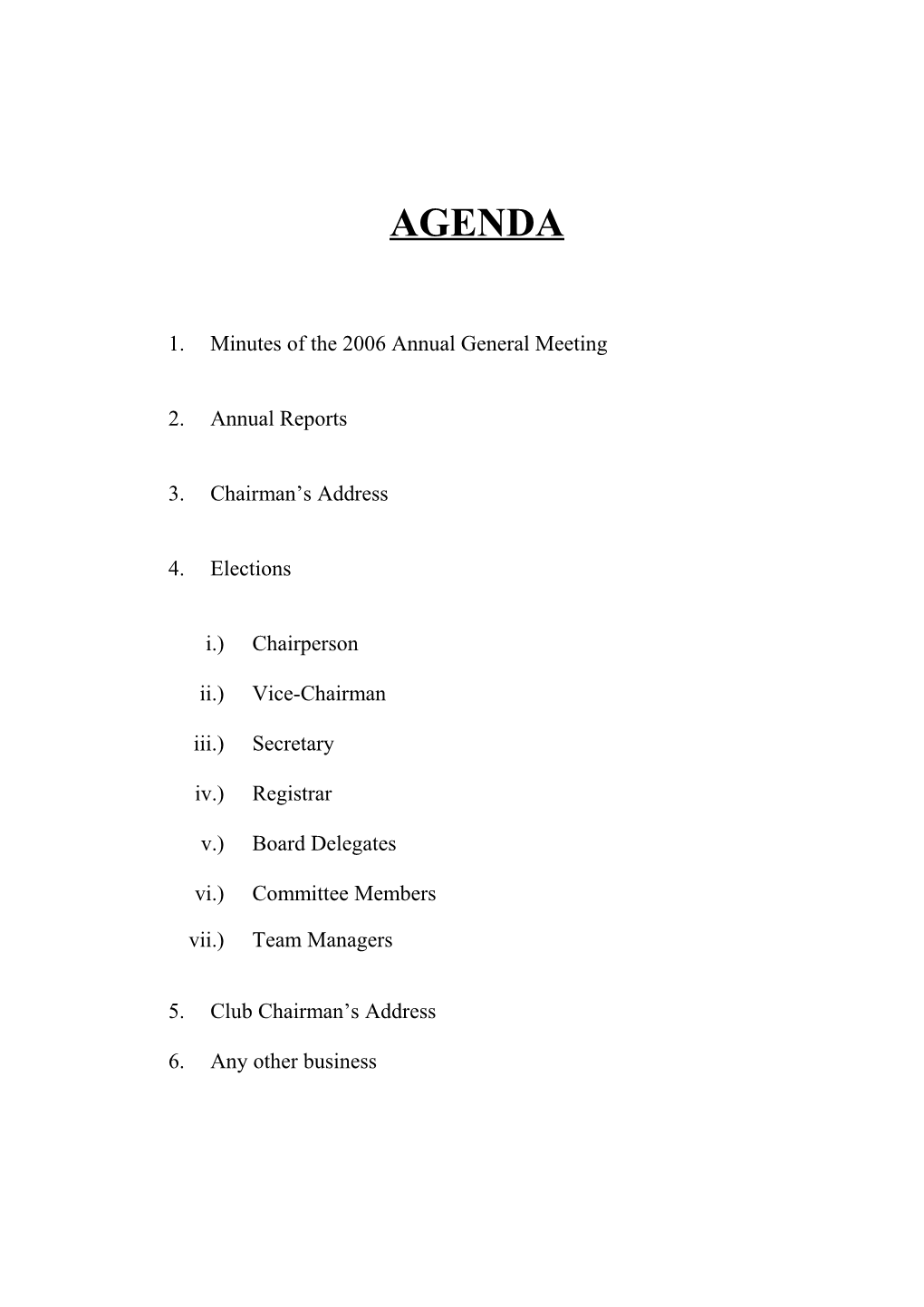 Minutes of the 2006 Annual General Meeting