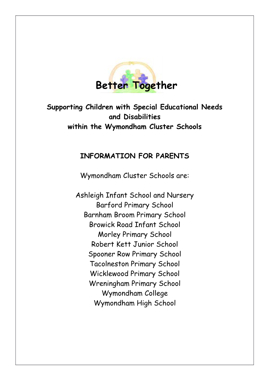 Supporting Children with Special Educational Needsand Disabilities