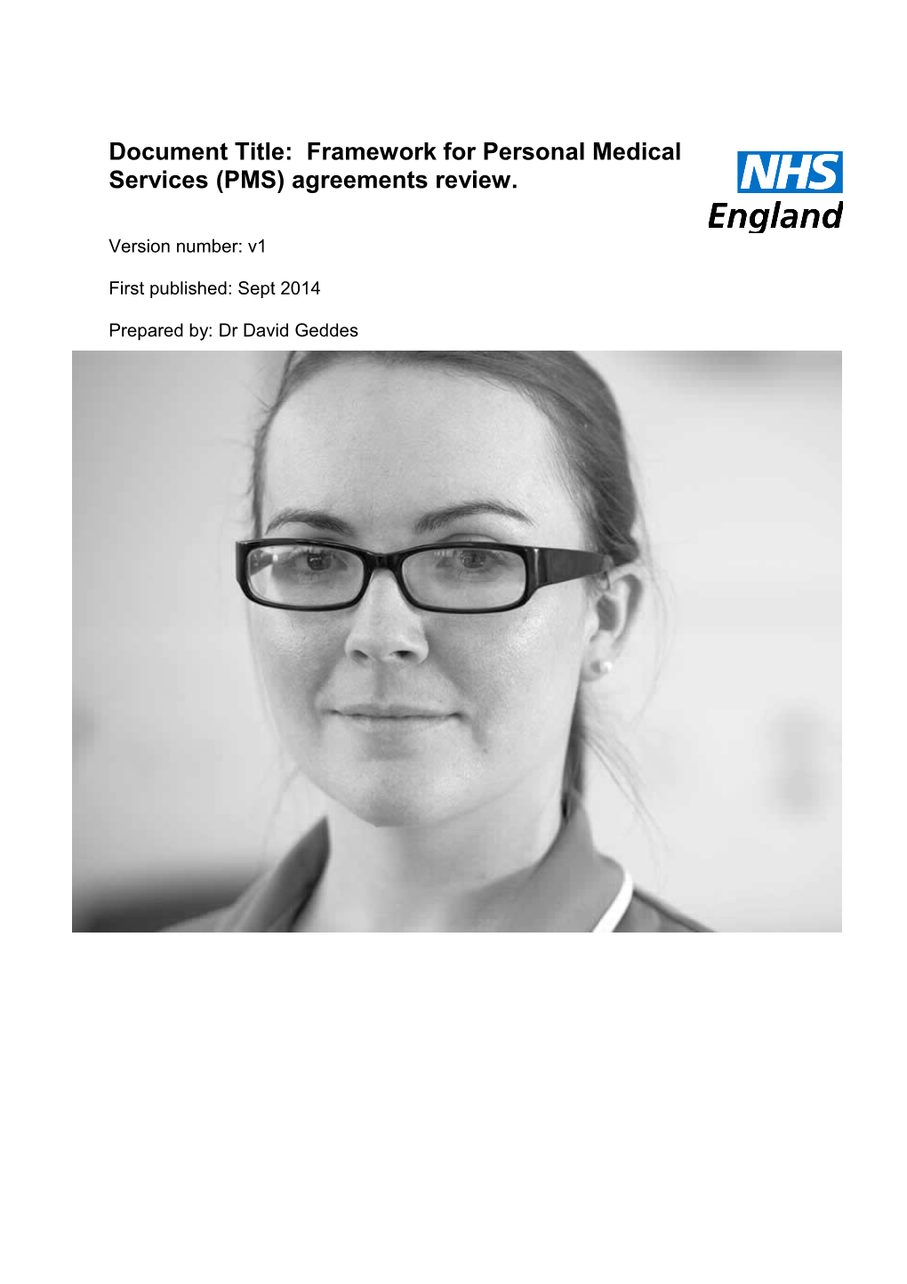 NHS England Report Template 2 - Long Length Title