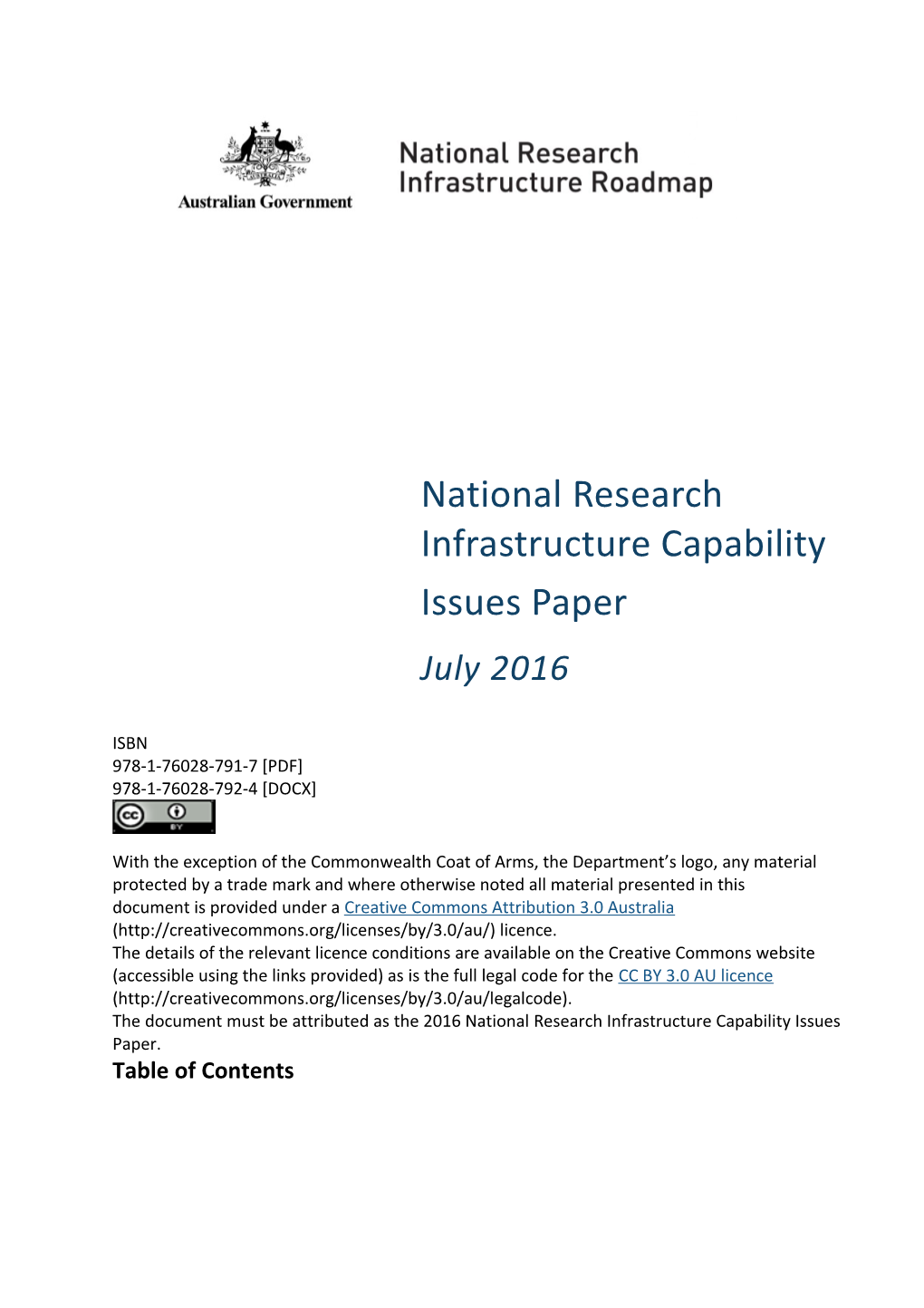 Nationalresearch Infrastructure Capability