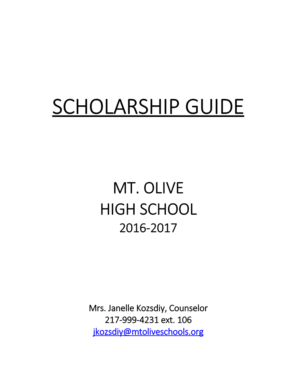 Scholarship Guide