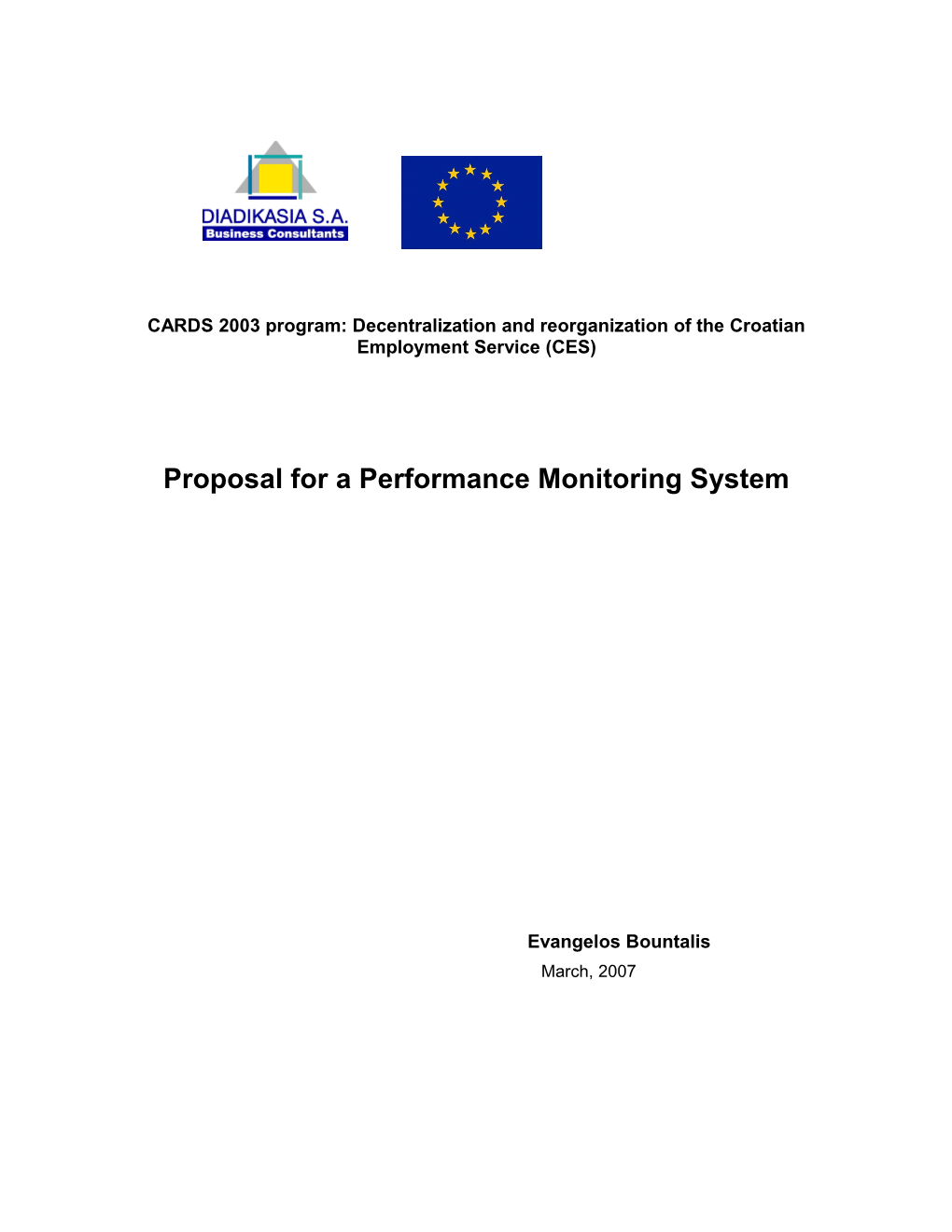 Proposal for a Performance Monitoring System
