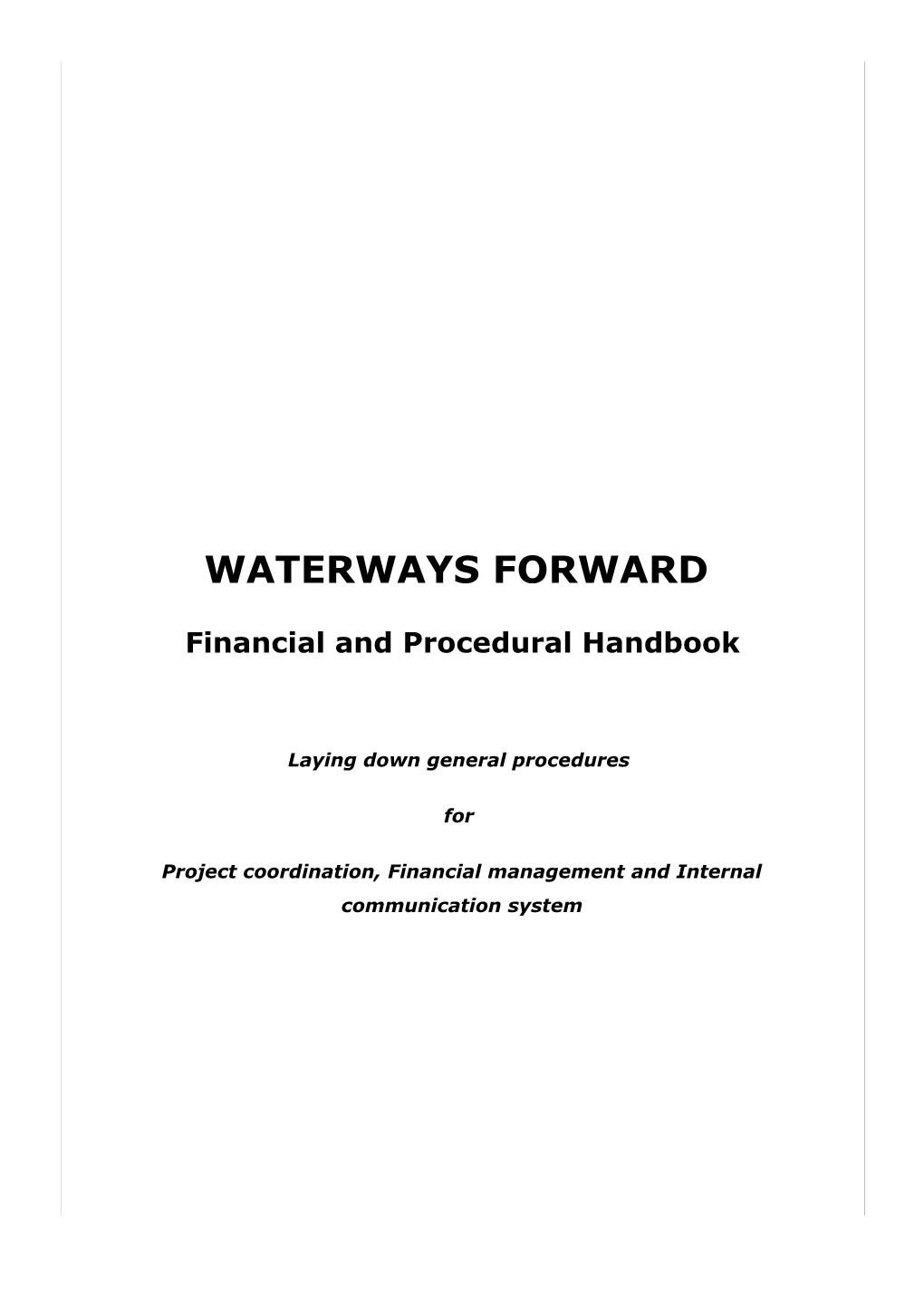 Financial and Procedural Handbook