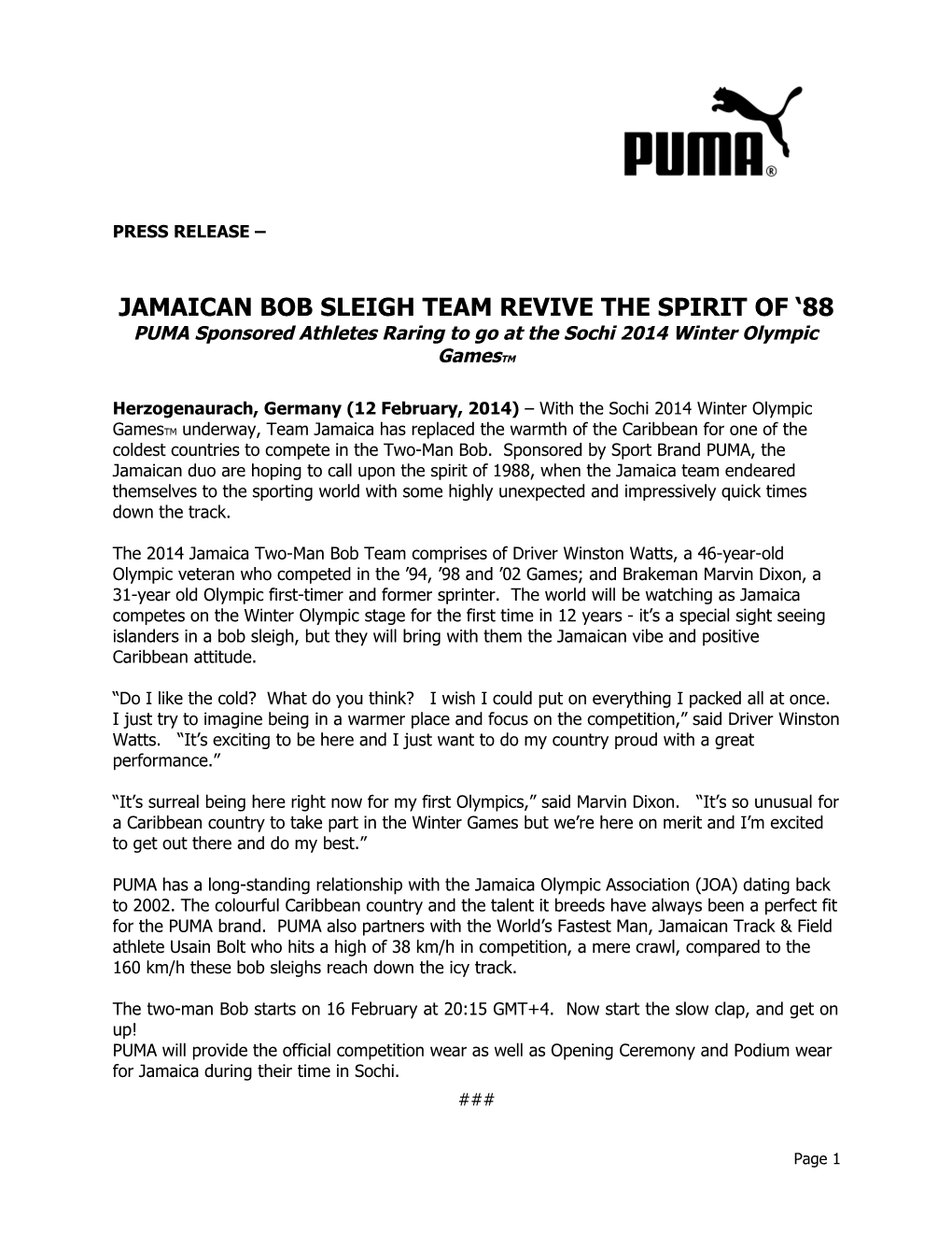 Jamaican Bob Sleigh Team Revive the Spirit of 88