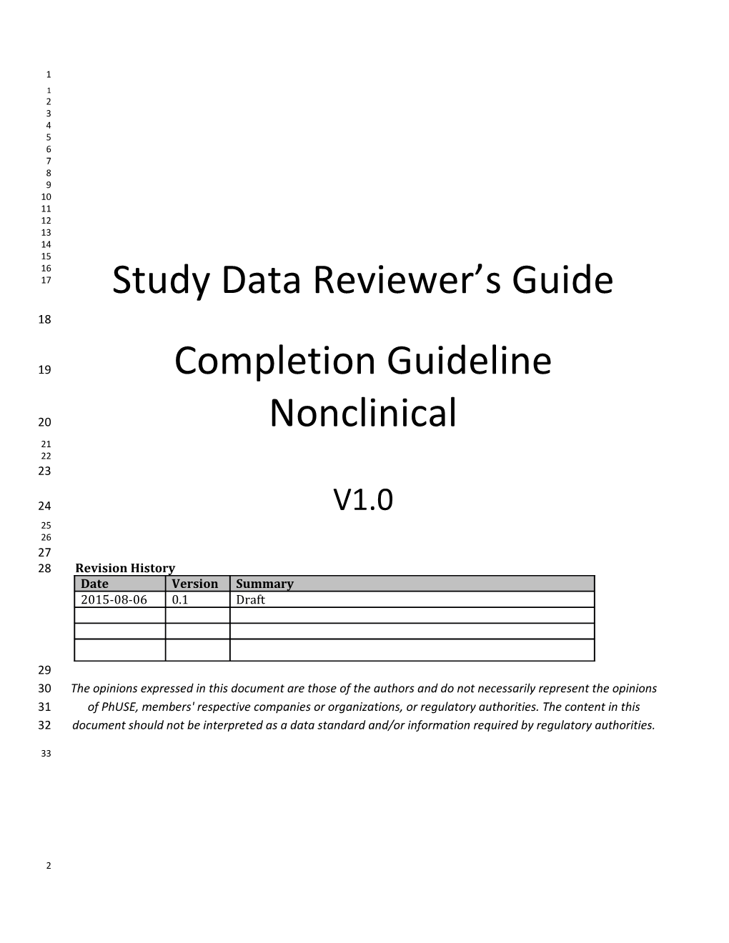 I.Study Data Reviewer S Guide Completion Guideline Overview