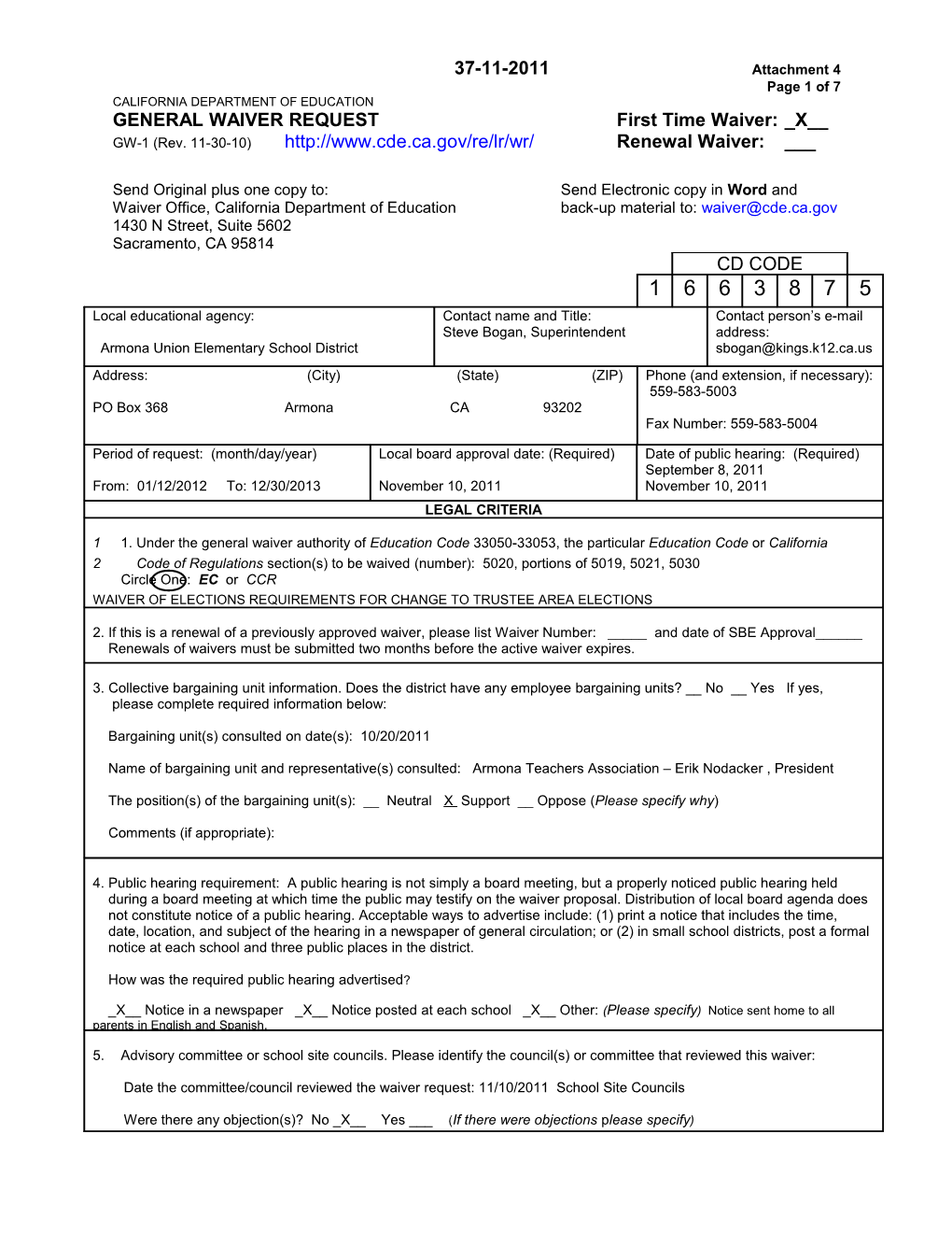 March 2012 Agenda Item W16 Attachment 4 - Meeting Agendas (CA State Board of Education)