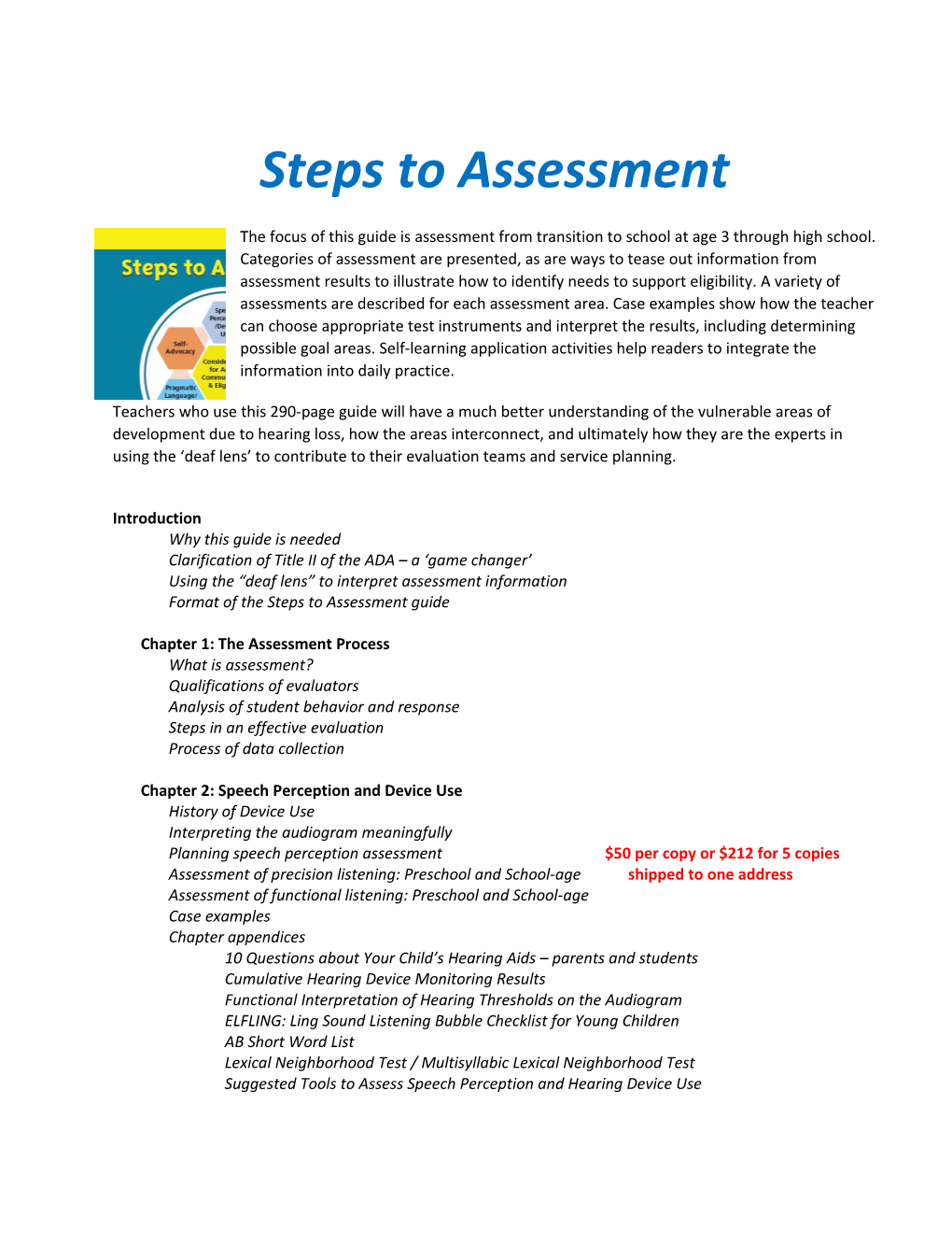 Steps to Assessment