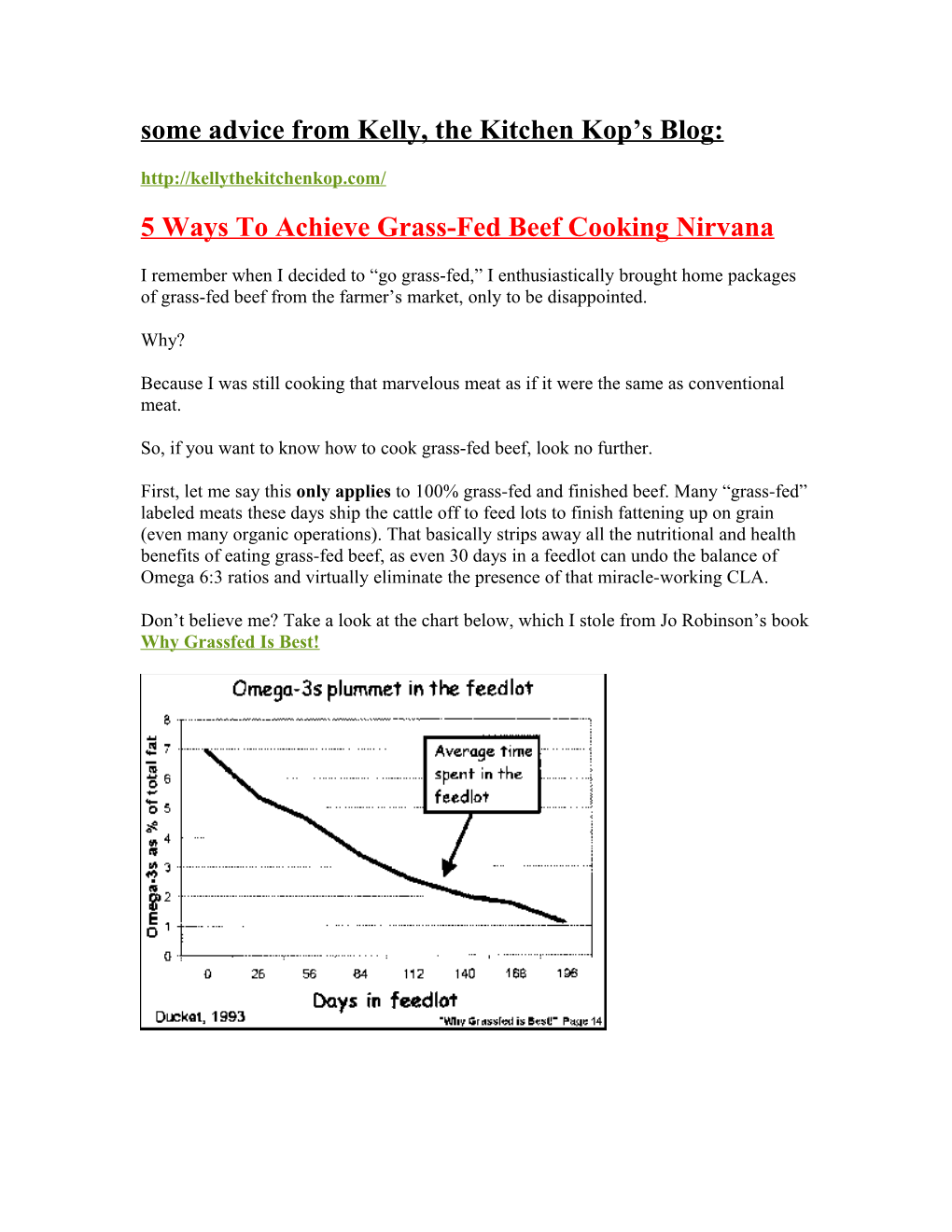 Grass Fed Beef - Cooking Tips