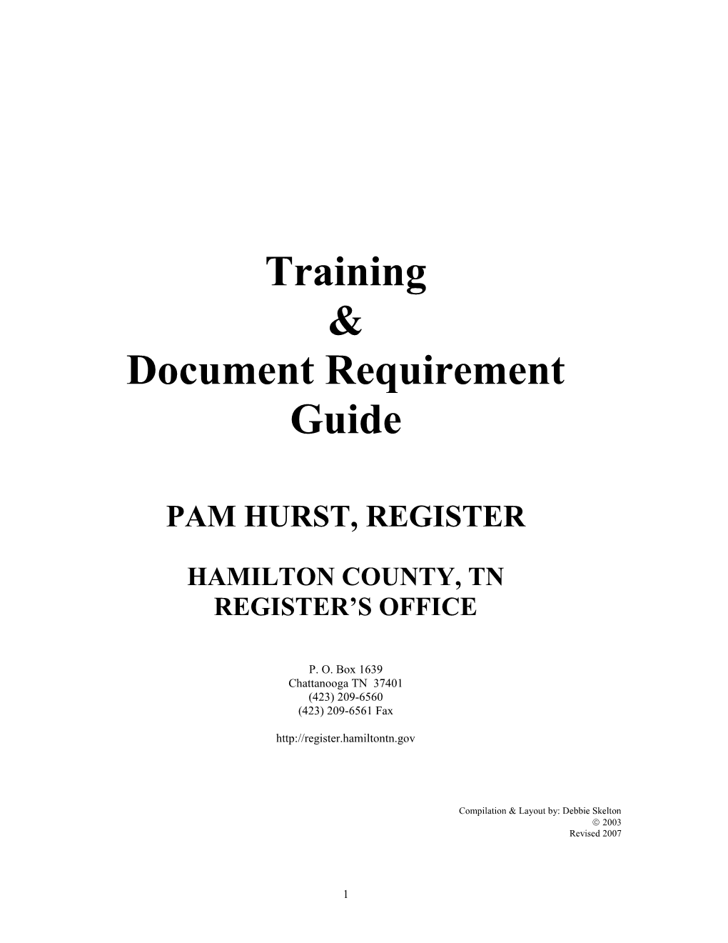 Document Requirement