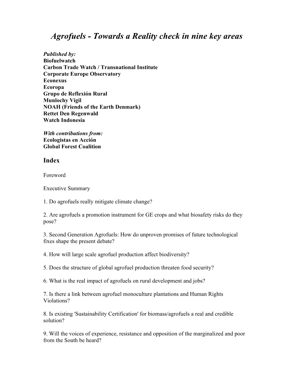 Carbon Trade Watch / Transnational Institute