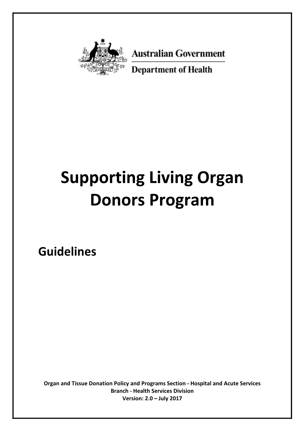 Supporting Living Organ Donors Program