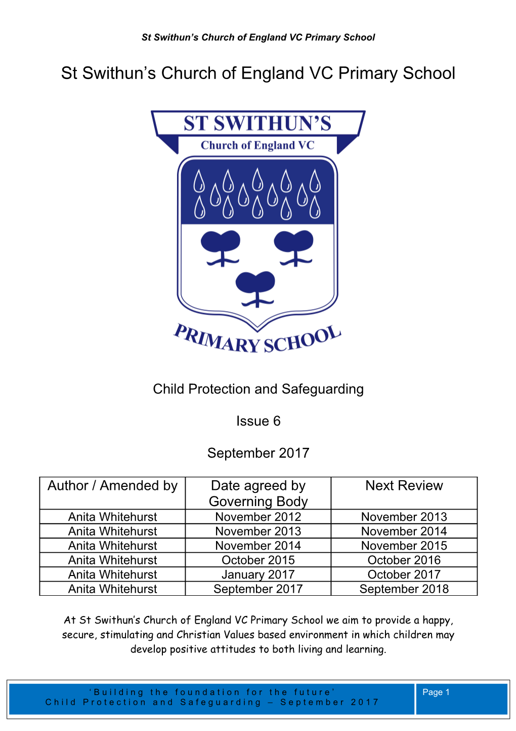 St Swithun S Church of England VC Primary School