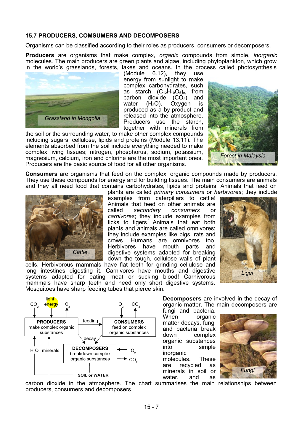 15.7 Producers, Comsumers and Decomposers