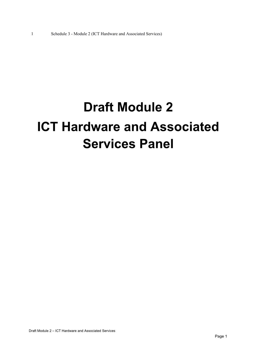 Schedule3 - Module 2(ICT Hardware and Associated Services)