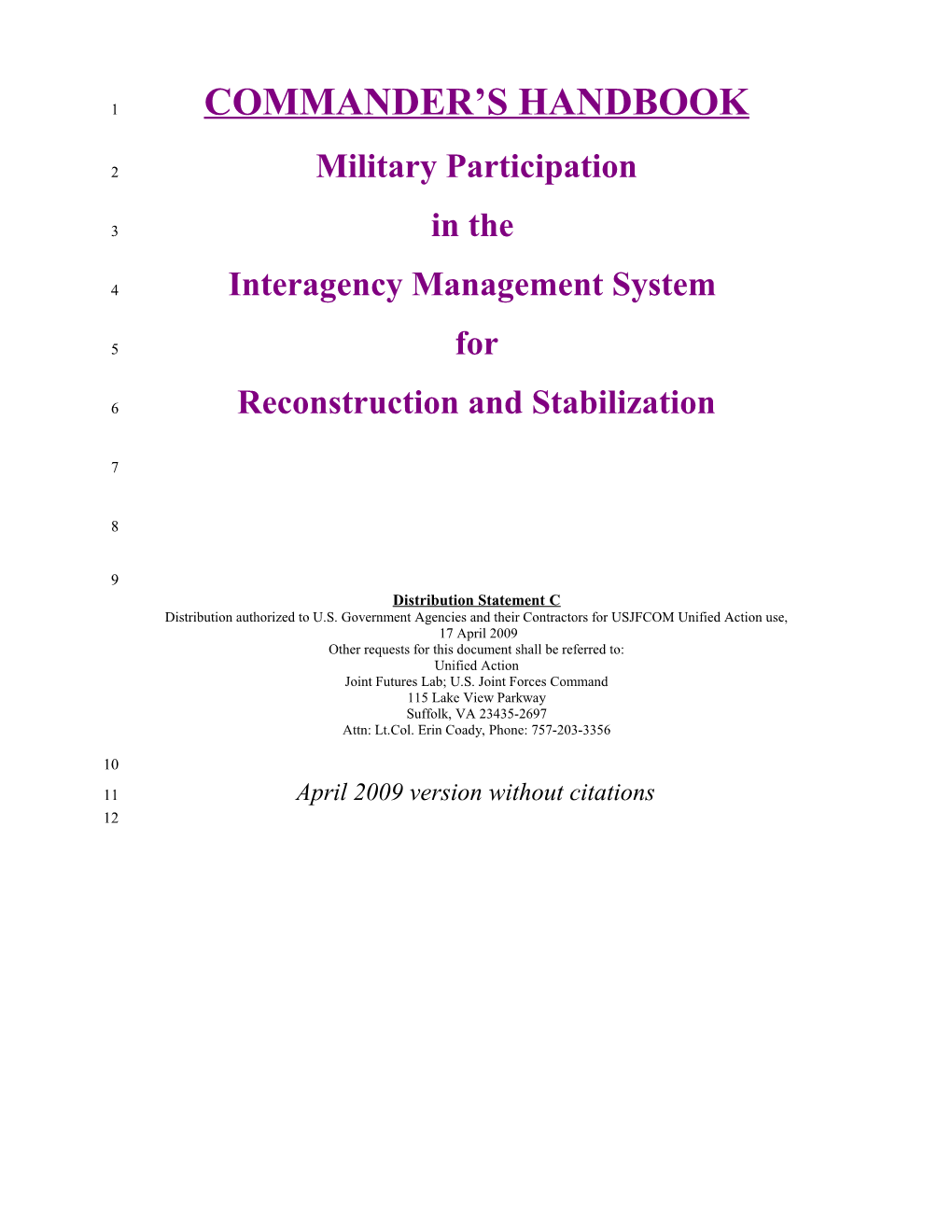 Military Participation In