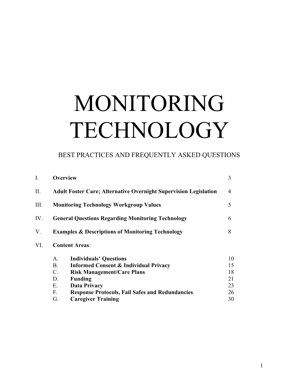 Frequently Asked Questions: Monitoring Technology