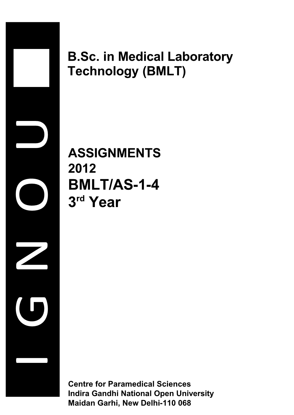 B.Sc.In Medical Laboratorytechnology(BMLT)