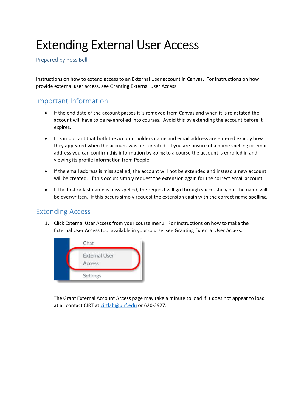 Extending External User Access