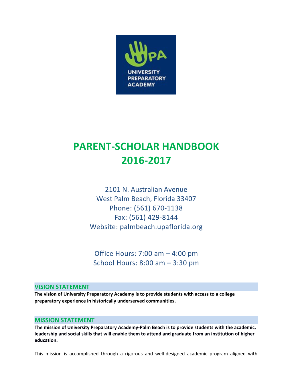 Parent-Scholar Handbook