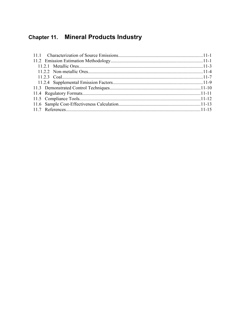 Chapter 11. Mineral Products Industry