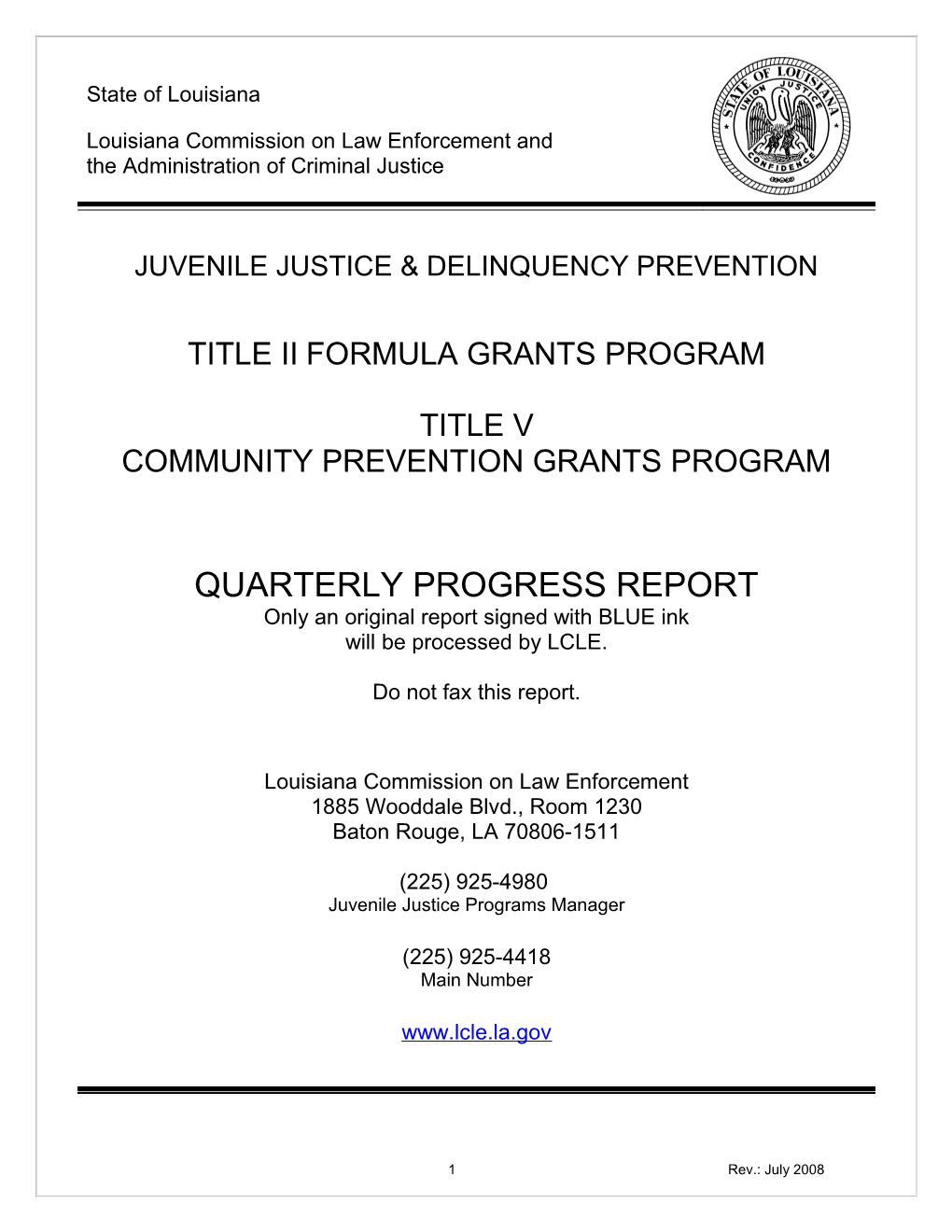 Juvenile Justice & Delinquency Prevention